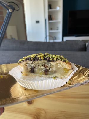 Chocolate and pistachio tart  at efrem in Turin