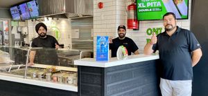 (L to R • Simran, Varun and Michael )  at Pita Pit in Bathurst