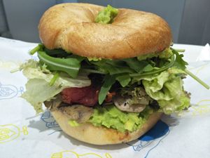 Guac bagel at 404Plant in Hong Kong Island