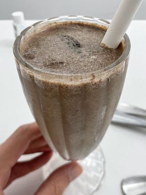 Vegan Oreo milkshake at 404Plant in Hong Kong Island