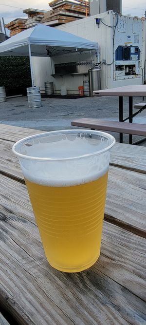 Beer from HOB (non filtered so most likely vegan friendly.) at Corvo Bianco Wood Fired Cookery in Dunedin