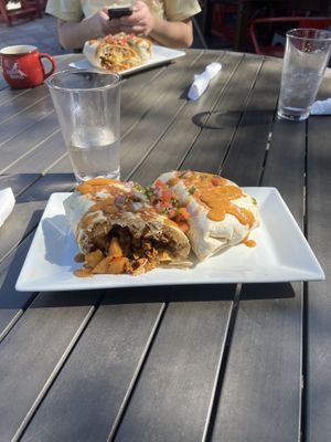 Vegan breakfast burrito   at Corvo Bianco Wood Fired Cookery in Dunedin