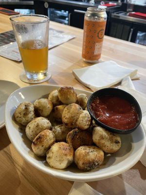 Vegan garlic Knots   at Corvo Bianco Wood Fired Cookery in Dunedin