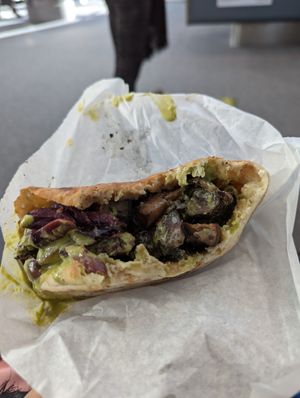 Portobello pita at DEN - Garbanzo Mediterranean Fresh - TB in Denver