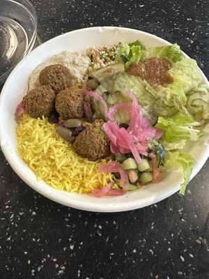 Falafel Plate  at DEN - Garbanzo Mediterranean Fresh - TB in Denver