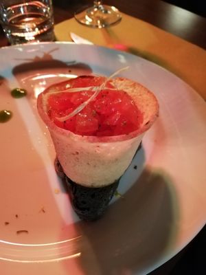 Bruschetta at MiBiò bistrot in Milan