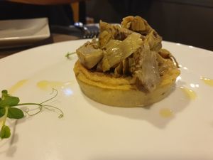 Flan at MiBiò bistrot in Milan