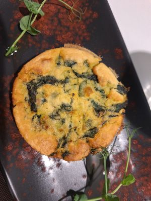 Farinata con verdure at MiBiò bistrot in Milan