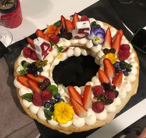 Birthday cake  at MiBiò bistrot in Milan