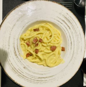 Carbonara  at MiBiò bistrot in Milan