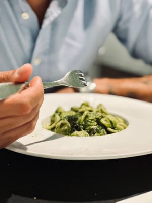 Orecchiette with Turnip Greens at MiBiò bistrot in Milan