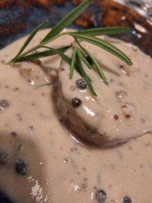 Filetto pepe verde at MiBiò bistrot in Milan