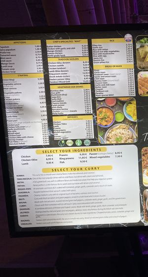 Current menu 1/2 at Mint in Tenerife