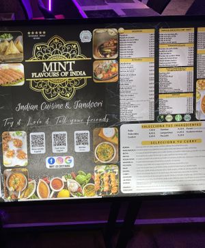 Current menu 2/2 at Mint in Tenerife
