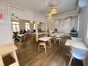 Dining area  at Plant Vibes Cafe in Bowen Hills