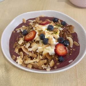 Açai bowl at Plant Vibes Cafe in Bowen Hills