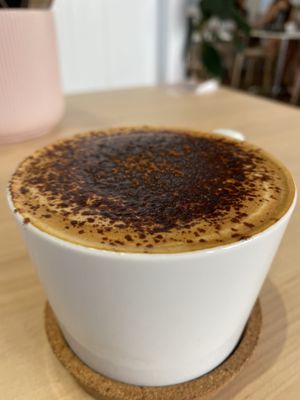 A very nice cappuccino indeed at Plant Vibes Cafe in Bowen Hills