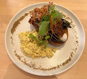 A few new things on the menu including this delicious mushroom dish    at Plant Vibes Cafe in Bowen Hills