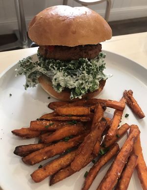 Burger - no longer available   at Plant Vibes Cafe in Bowen Hills