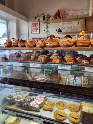 Display cabinet  at Plant Vibes Cafe in Bowen Hills