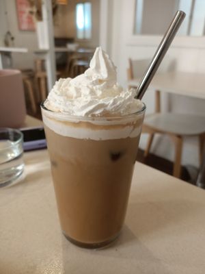 Iced Latte at Plant Vibes Cafe in Bowen Hills