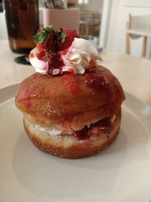 Loaded Doughnut at Plant Vibes Cafe in Bowen Hills