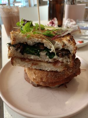 Truffle Toastie at Plant Vibes Cafe in Bowen Hills
