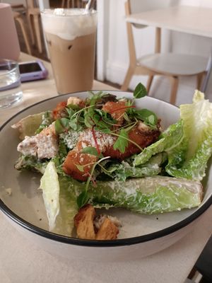 Caeser Salad at Plant Vibes Cafe in Bowen Hills