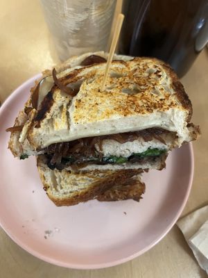 Triple truffle toastie   at Plant Vibes Cafe in Bowen Hills