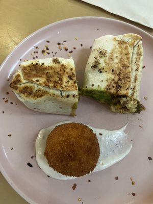 Breakfast burrito  at Plant Vibes Cafe in Bowen Hills