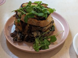 Truffle Mushroom Toastie ✨ #Veganuary at Plant Vibes Cafe in Bowen Hills