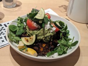 Zucchini Fritters ✨ #Veganuary at Plant Vibes Cafe in Bowen Hills