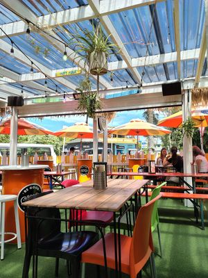 Opening time at George's Beach Club in Raglan