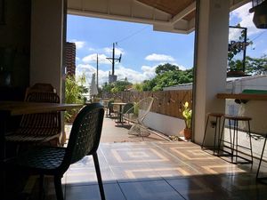 Inside seating and view at SER Restaurante in Nosara