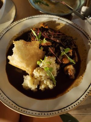 mushroom stroganoff at SER Restaurante in Nosara