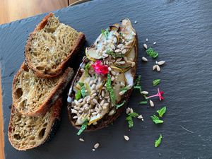 Eggplant with cream & herbs at SER Restaurante in Nosara