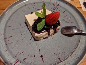 Coconut tart dessert at SER Restaurante in Nosara