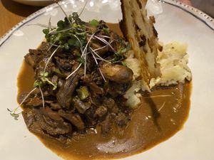 Mushroom stroganoff   at SER Restaurante in Nosara