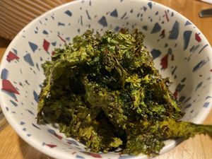Kale chips  at SER Restaurante in Nosara
