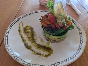Farro and squash salad at SER Restaurante in Nosara