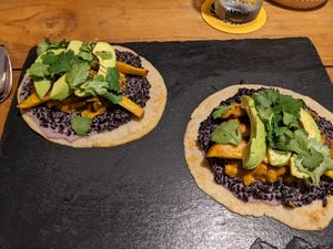 Curry tacos at SER Restaurante in Nosara