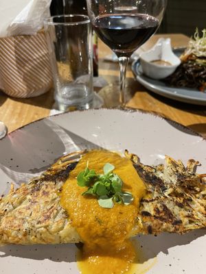 Quesadilla- they have an adult size portion   at SER Restaurante in Nosara