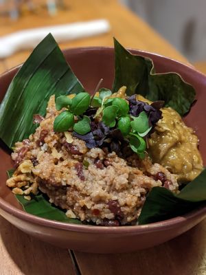 Rice and beans, this was the special of the day at SER Restaurante in Nosara