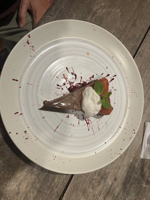 Chocolate torte  at SER Restaurante in Nosara