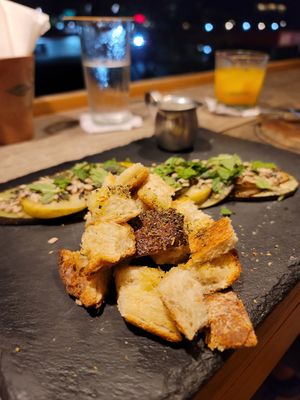 Eggplants and pears gratin at SER Restaurante in Nosara