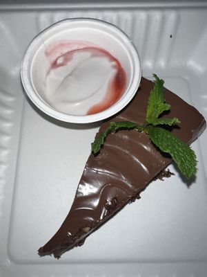 Chocolate tart to go  at SER Restaurante in Nosara