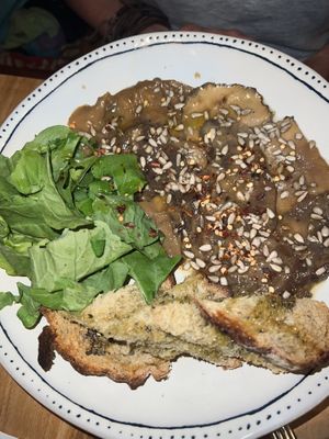 Portabello carpaccio   at SER Restaurante in Nosara