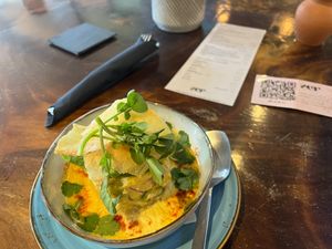 Pejbaye and Hearts of Palm Ceviche (unusual and super delicious) at SER Restaurante in Nosara