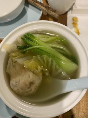 Wonton soup  at Green Sprouts Vegetarian in Neutral Bay