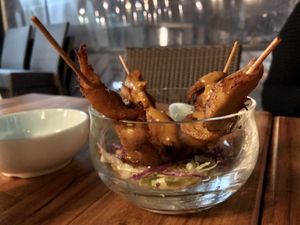 Satay chicken  at Green Sprouts Vegetarian in Neutral Bay